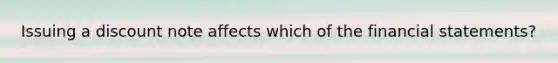 Issuing a discount note affects which of the financial statements?