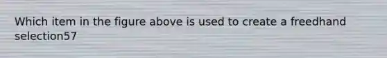 Which item in the figure above is used to create a freedhand selection57