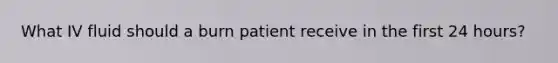 What IV fluid should a burn patient receive in the first 24 hours?