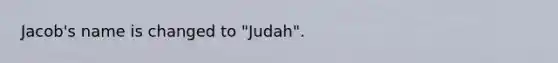 Jacob's name is changed to "Judah".