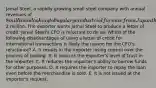 Jamal Steel, a rapidly growing small steel company with annual revenues of 8 million is looking to buy a large industrial furnace from Japan that is expected to cost2 million. The exporter wants Jamal Steel to produce a letter of credit. Jamal Steel's CFO is reluctant to do so. Which of the following disadvantages of using a letter of credit for international transactions is likely the reason for the CFO's reluctance? A. It results in the importer losing control over the process of trading. B. It reduces the exporter's level of trust in the importer. C. It reduces the importer's ability to borrow funds for other purposes. D. It requires the importer to repay the loan even before the merchandise is sold. E. It is not issued at the importer's request.