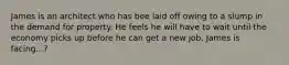 James is an architect who has bee laid off owing to a slump in the demand for property. He feels he will have to wait until the economy picks up before he can get a new job. James is facing...?