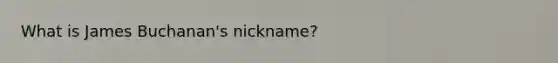 What is James Buchanan's nickname?