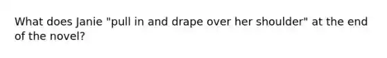 What does Janie "pull in and drape over her shoulder" at the end of the novel?