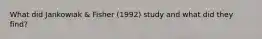 What did Jankowiak & Fisher (1992) study and what did they find?