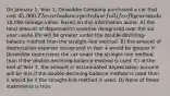 On January 1, Year 1, Dinwiddie Company purchased a car that cost 45,000. The car had an expected useful life of 6 years and a10,000 salvage value. Based on this information alone: A) the total amount of depreciation expense recognized over the six year useful life will be greater under the double-declining-balance method than the straight-line method. B) the amount of depreciation expense recognized in Year 4 would be greater if Dinwiddie depreciates the car under the straight-line method than if the double-declining-balance method is used. C) at the end of Year 3, the amount in accumulated depreciation account will be less if the double-declining-balance method is used than it would be if the straight-line method is used. D) None of these statements is true.