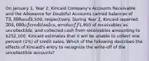 On January 1, Year 2, Kincaid Company's Accounts Receivable and the Allowance for Doubtful Accounts carried balances of 73,800 and3,500, respectively. During Year 2, Kincaid reported 204,000 of credit sales, wrote off1,950 of receivables as uncollectible, and collected cash from receivables amounting to 252,100. Kincaid estimates that it will be unable to collect one percent (1%) of credit sales. Which of the following describes the effects of Kincaid's entry to recognize the write-off of the uncollectible accounts?