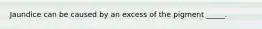 Jaundice can be caused by an excess of the pigment _____.