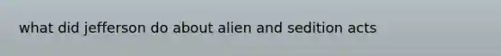 what did jefferson do about alien and sedition acts