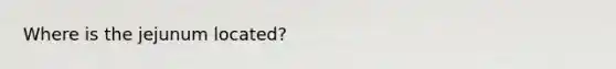 Where is the jejunum located?