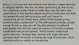 Jenny is a 13-year-old Hare Krishna who follows a vegan diet due to religious beliefs. She has not been performing as well as her non-vegetarian study friend on math tests and has been very upset about it. The teacher reports to Jenny's mom that she does not appear focused during lessons and can't seem to concentrate on her school work. Which of the following may provide a likely explanation? A) The diet doesn't provide enough energy for her to stay alert B) The diet provides insufficient bioavailable iron and she many be anemic C) The diet contains insufficient calcium and protein, which impairs intellectual performance D) The high fiber content of a vegan diet that promotes stool formation increases the urge to evacuate, which interferes with her ability to concentrate