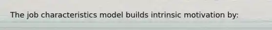 The job characteristics model builds intrinsic motivation by: