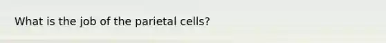 What is the job of the parietal cells?