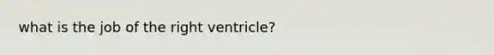 what is the job of the right ventricle?