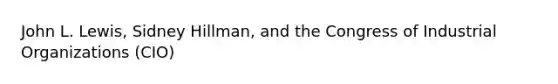 John L. Lewis, Sidney Hillman, and the Congress of Industrial Organizations (CIO)