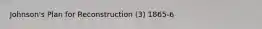 Johnson's Plan for Reconstruction (3) 1865-6