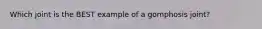 Which joint is the BEST example of a gomphosis joint?