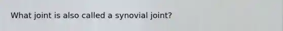 What joint is also called a synovial joint?