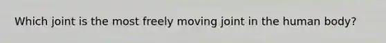 Which joint is the most freely moving joint in the human body?