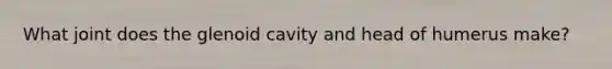 What joint does the glenoid cavity and head of humerus make?