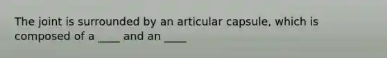 The joint is surrounded by an articular capsule, which is composed of a ____ and an ____