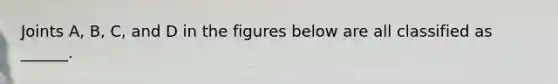 Joints A, B, C, and D in the figures below are all classified as ______.