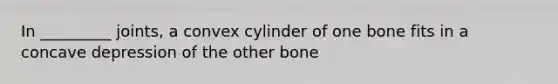 In _________ joints, a convex cylinder of one bone fits in a concave depression of the other bone