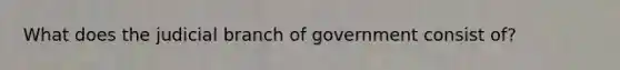 What does the judicial branch of government consist of?