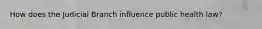 How does the Judicial Branch influence public health law?
