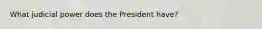 What judicial power does the President have?