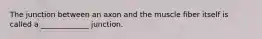 The junction between an axon and the muscle fiber itself is called a _____________ junction.
