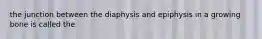 the junction between the diaphysis and epiphysis in a growing bone is called the