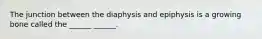 The junction between the diaphysis and epiphysis is a growing bone called the ______ ______.