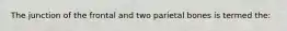 The junction of the frontal and two parietal bones is termed the: