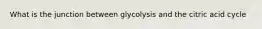 What is the junction between glycolysis and the citric acid cycle