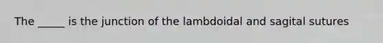 The _____ is the junction of the lambdoidal and sagital sutures