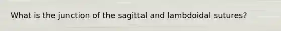 What is the junction of the sagittal and lambdoidal sutures?