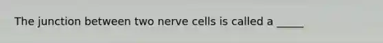 The junction between two nerve cells is called a _____