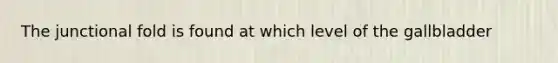 The junctional fold is found at which level of the gallbladder