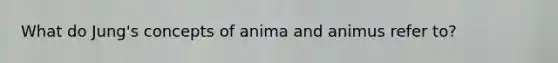 What do Jung's concepts of anima and animus refer to?