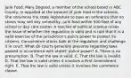 Junk Food. Mary Dogood, a member of the school board in ABC County, is appalled at the amount of junk food in the schools. She convinces the state legislature to pass an ordinance that no stores may sell any unhealthy, junk food within 500 feet of any school or day care center. A teacher of political science raises the issue of whether the regulation is valid and is told that it is a valid exercise of the jurisdiction's police power to protect its citizens. Convenience stores balk at the regulation and challenge it in court. What do courts generally presume regarding laws passed in accordance with states' police power? A. There is no presumption. B. That the law is valid. C. That the law is invalid. D. That the law is valid unless it involves a First Amendment right. E. That the law is valid unless it involves the commerce clause.