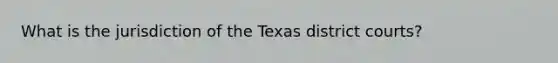 What is the jurisdiction of the Texas district courts?