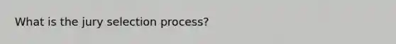 What is the jury selection process?