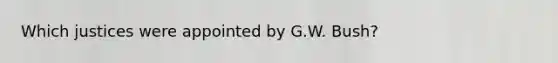 Which justices were appointed by G.W. Bush?