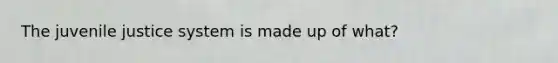 The juvenile justice system is made up of what?