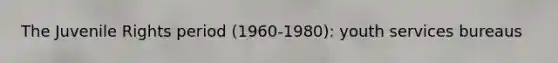 The Juvenile Rights period (1960-1980): youth services bureaus