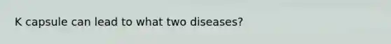 K capsule can lead to what two diseases?