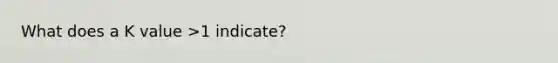 What does a K value >1 indicate?