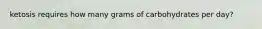 ketosis requires how many grams of carbohydrates per day?