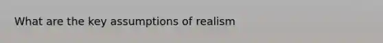 What are the key assumptions of realism